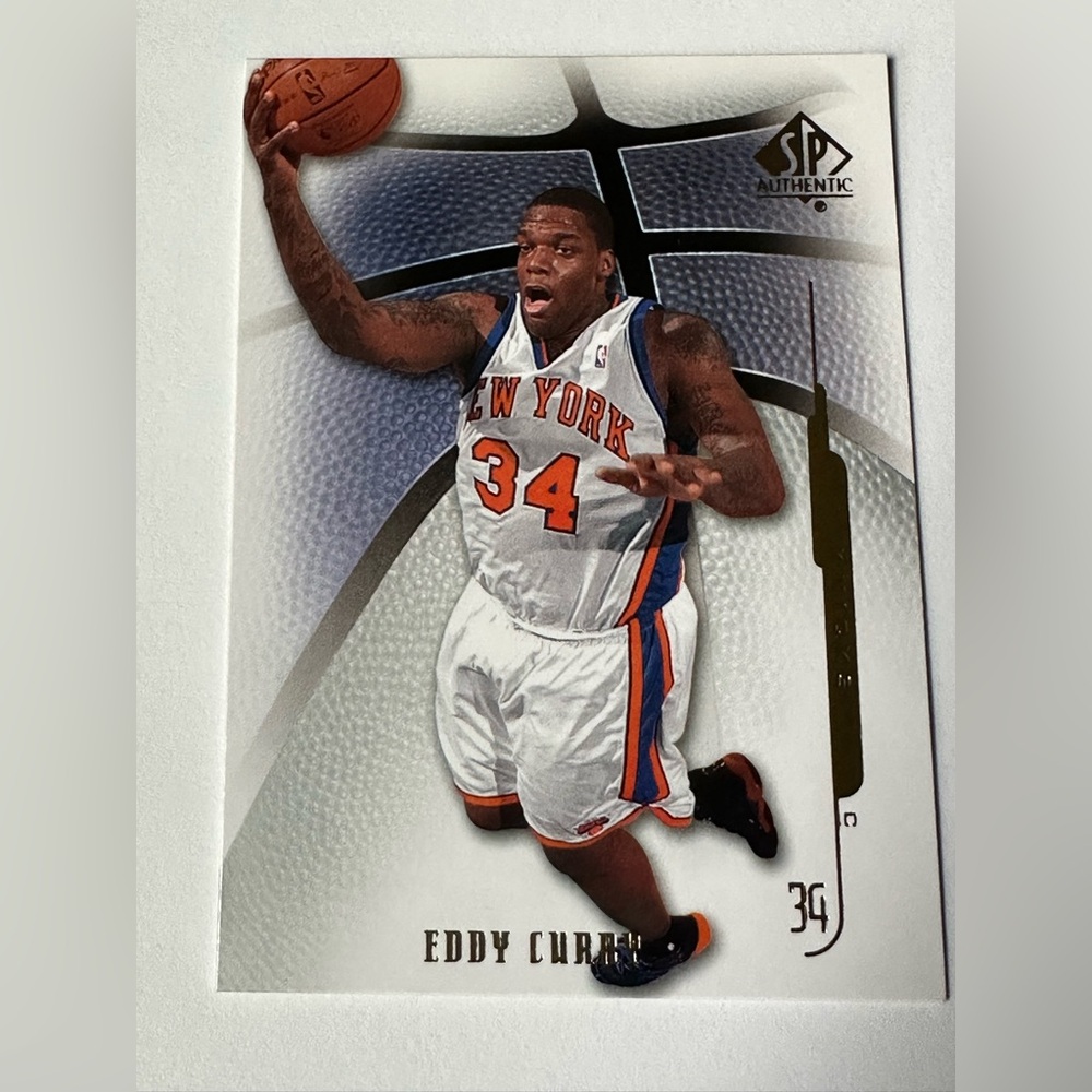 SP Authentic Eddy Curry New York Knicks Basketball Trading Card